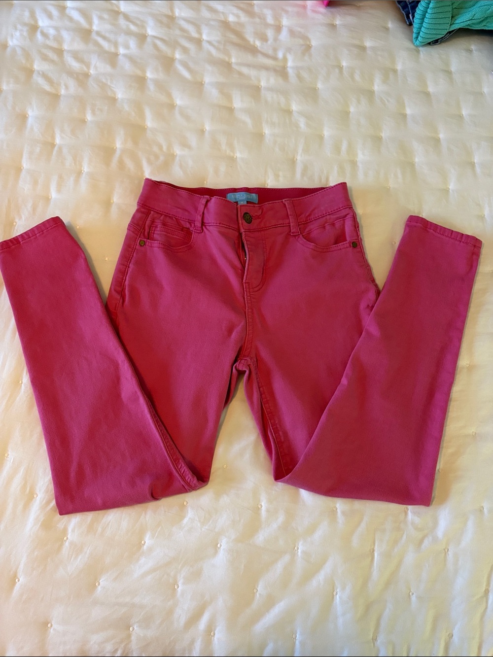 Draper James Rose Pink Skinny Jeans